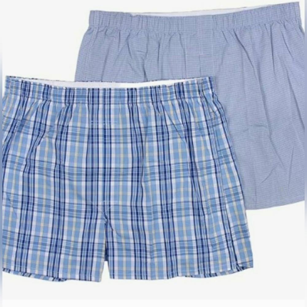 Big Man Boxers Full Cut Premium 100% Cotton Set Of 2 New